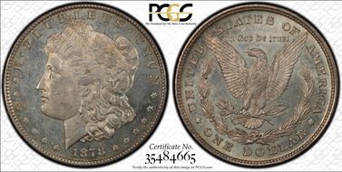 1878 8TF $1 VAM 15 Doubled Liberty MS62PL