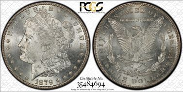 1879-S $1 VAM 9, Rev. of 1878 MS63