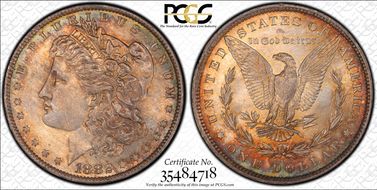 1882-O/S $1 VAM 3, O/S EDS MS63