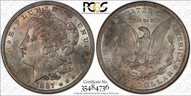 1887-S $1 VAM 11 Doubled Date MS64