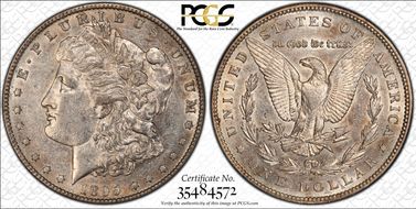 1895-S $1 VAM 3, S/S AU50