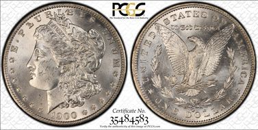 1900-O/CC $1 VAM 8A, Overmintmark MS64