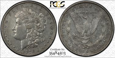 1878 8TF $1 VAM 14.18, Broken 7 XF45