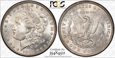 1887/6-O $1 VAM 3, 7/6 MS64