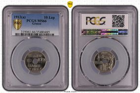 1912(a) 10 Lep KM-63 MS66