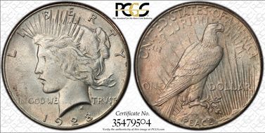 1928 $1 MS62