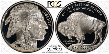 2001-P $1 Buffalo PR68DCAM