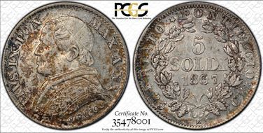 AN XXI-1867-R 5 Sol MS62