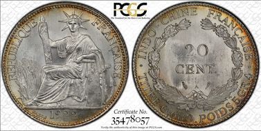 1922-A 20C Lec-222 MS66
