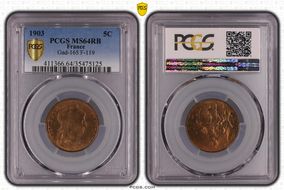 1903 5C Gad-165 F-119 MS64RB