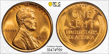 1939-S 1C MS66RD