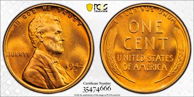 1942-D 1C MS66RD