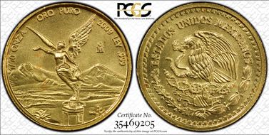 2009-Mo 1/10 oz Libertad Au MS68