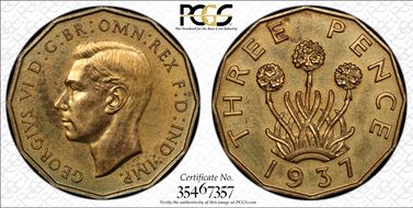 1937 3D S-4112 Nickel-Brass PR65