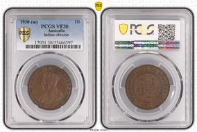 1930 (m) 1D Indian obverse VF30BN