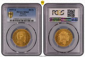 1859-A 50 Fr Gad-1111 F-547 MS62