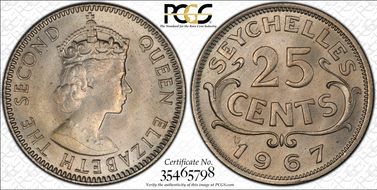 1967 25C MS66