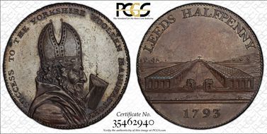 1793 Tk 1/2D DH-32 Yorkshire, Leeds MS63BN