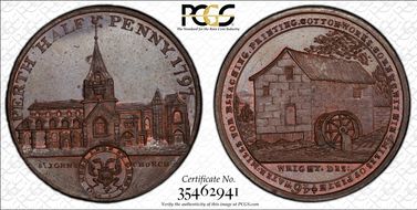 1797 Tk 1/2D DH-4 Perthshire, Perth Bronzed PR64