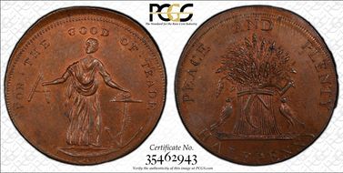 No Date Tk 1/2D DH-321 Dublin MS64RB