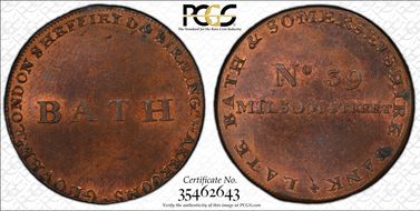 (c.1790) Tk 1/2D DH-28 Somersetshire, Bath MS64RB