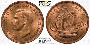 1947 1/2D S-4115 MS64RD