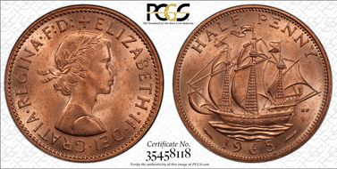 1965 1/2D S-4158 MS64RD