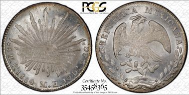 1884-Pi MH 8 R Pi73 MS63+