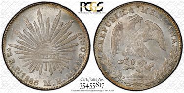 1883-Pi MH 8 R Pi72 MS63+