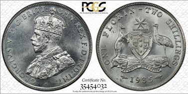 1935(m) Florin MS64