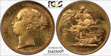 1886-M Sov S-3857C St. George MS62+