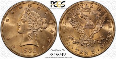 1902-S $10 MS64