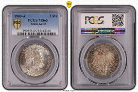 1909-A 3 Mk J-119 MS65