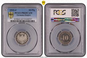 1912-J 10 Pfg J-13 PR65CAM