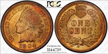 1904 1C MS65RB