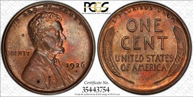 1926-S 1C MS64RB