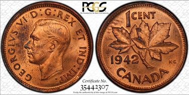 1942 1C MS63RD