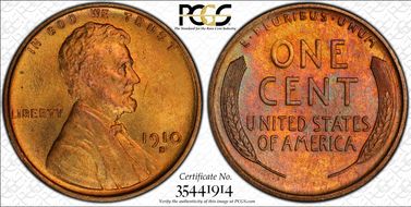 1910-S 1C MS66RB