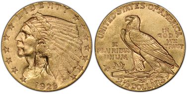 1929 $2.50 MS62
