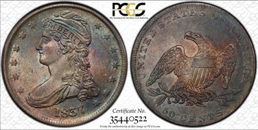 1837 50C AU58