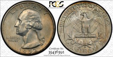 1952-D 25C MS65