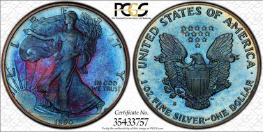 1990-S $1 Silver Eagle PR68CAM