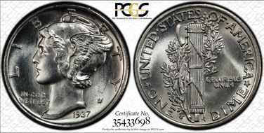 1937-S 10C MS66FB