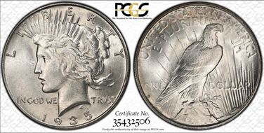 1935-S $1 MS63