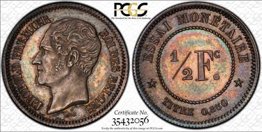 1859 P1/2 Fr KM-Pn54 Essai Ag SP63