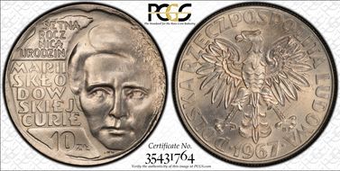 1967 MW 10 Zl Curie MS68