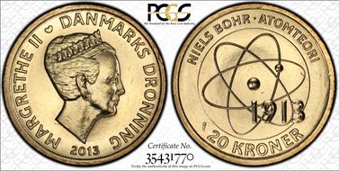 2013 20 Kr Niels Bohr MS66