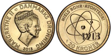 2013 20 Kr Niels Bohr MS66