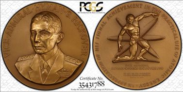 1958 Medal Vice Admiral Rickover SP66