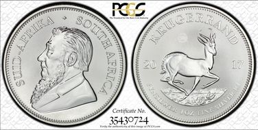 2017 1 Rand 50th Anniv. Krugerrand Ag SP69